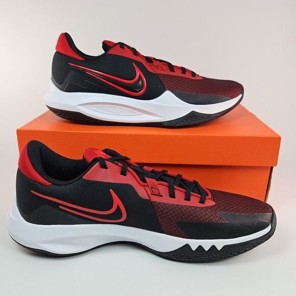 Nike Precision VI 6 Shoes Black University Red Gym Red DD9535-002 Mens Size 11.5 - Picture 2 of 6